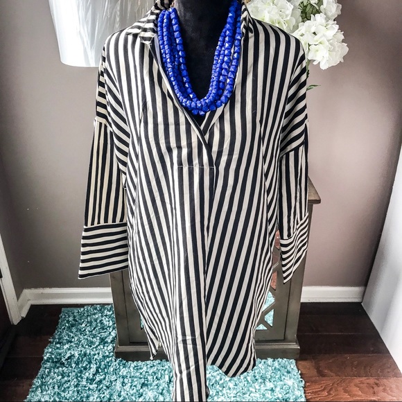 FAVLUV 3/4 Sleeve Striped Tunic Top - Picture 3 of 3